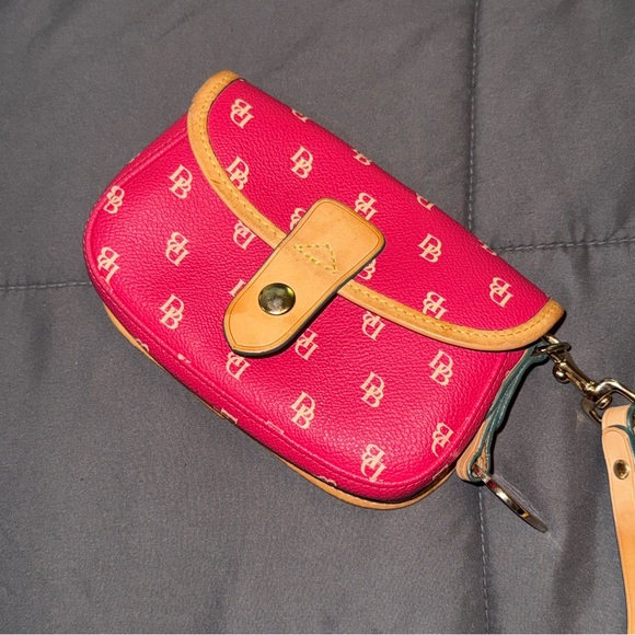 Dooney & Bourke Pink Monogrammed Wristlet - Picture 7 of 9